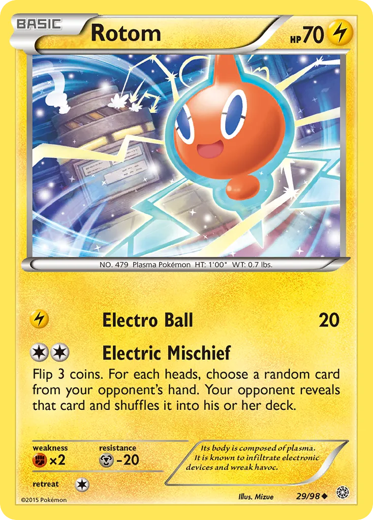 2015 Ancient Origins Rotom Uncommon #29/98 Uncommon card image