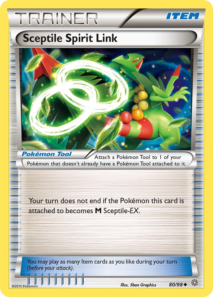 2015 Ancient Origins Sceptile Spirit Link #80/98 Uncommon card image