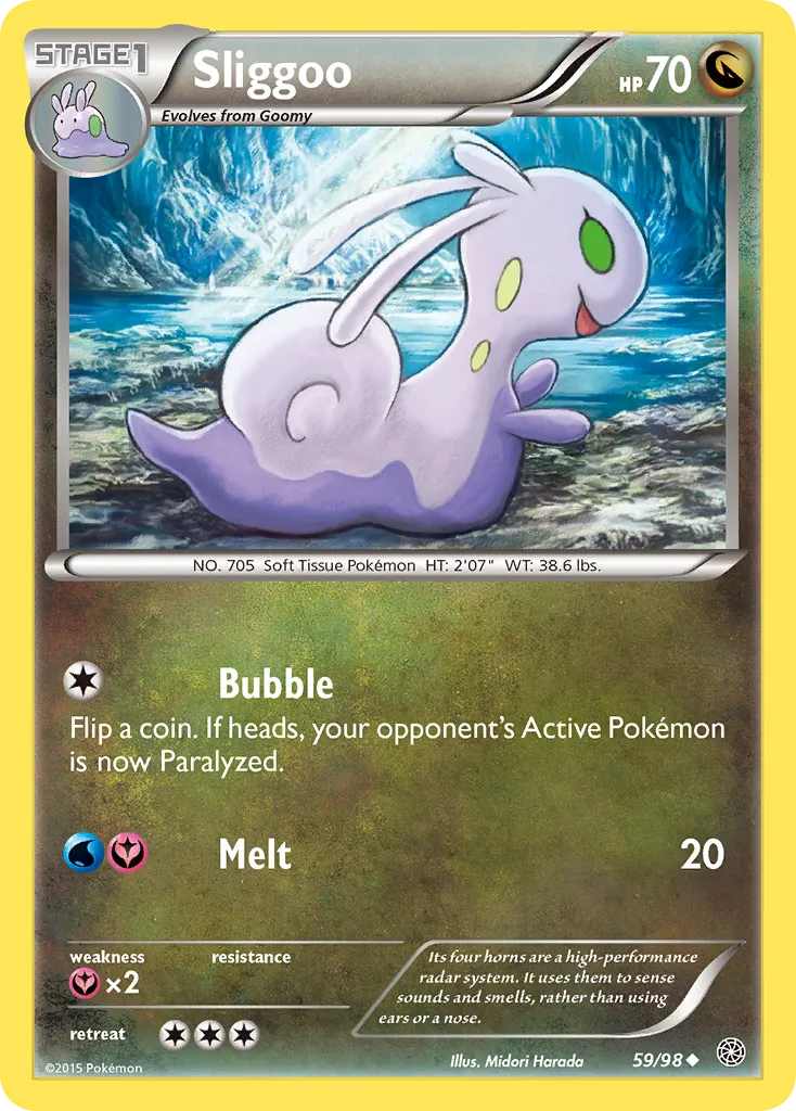 2015 Ancient Origins Sliggoo #59/98 Uncommon card image