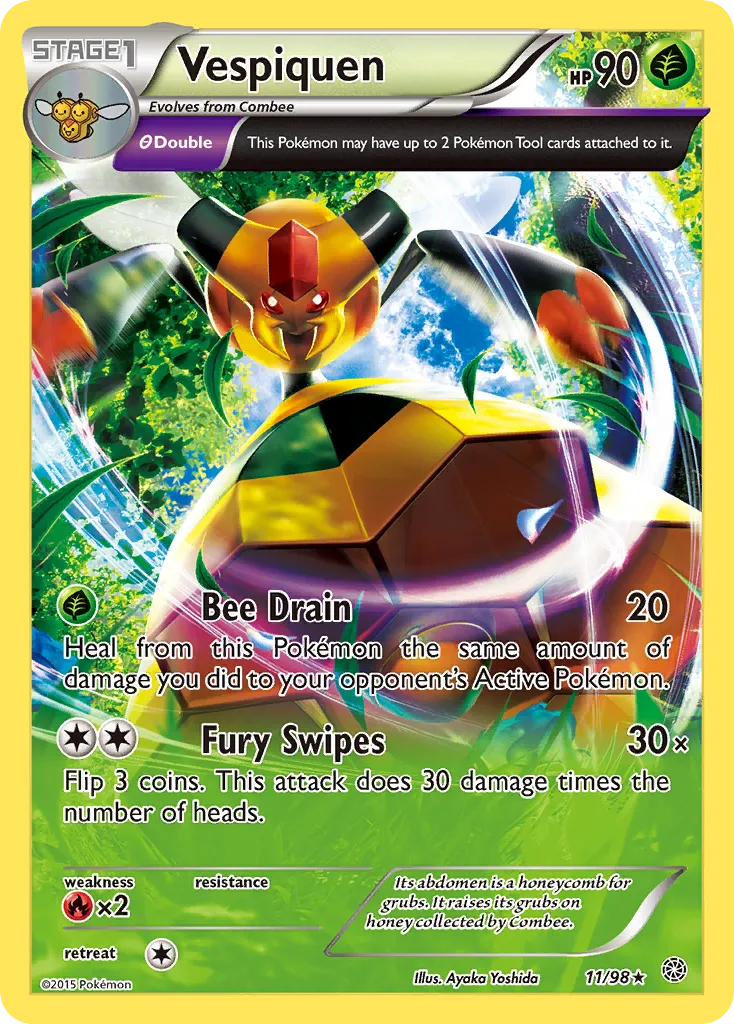 2015 Ancient Origins Vespiquen Uncommon #10/98 Uncommon card image