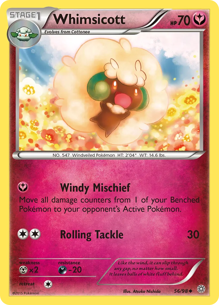 2015 Ancient Origins Whimsicott Uncommon #56/98 Uncommon card image