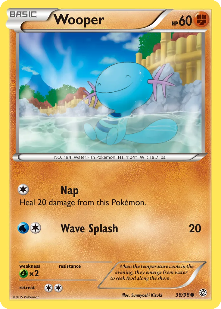 2015 Ancient Origins Wooper Common #38/98 Common card image
