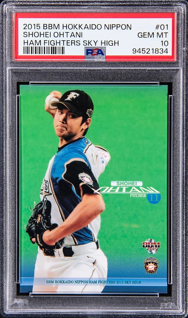2015 BBM Hokkaido Nippon Ham Fighters Sky High Shohei Ohtani #01 card image