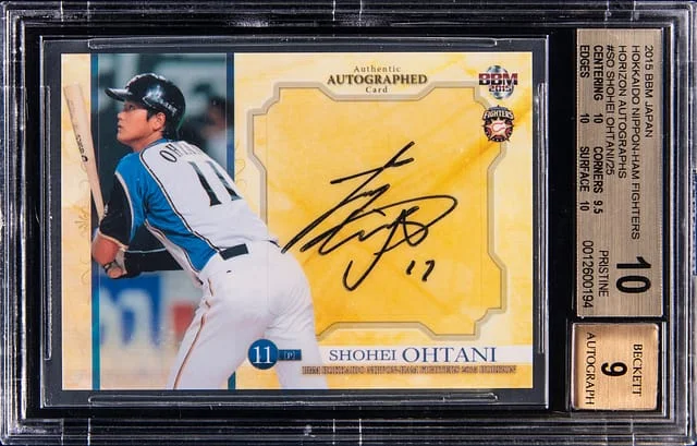 2015 BBM Japan Hokkaido Nippon-Ham Fighters Horizon Autographs Shohei Ohtani #SO card image