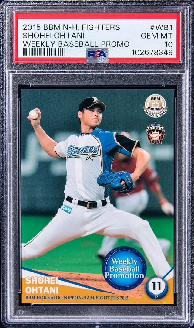 2015 BBM Nippon Ham Fighters Weekly Baseball Promo Shohei Ohtani #WB1 card image