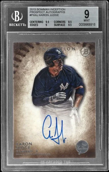 2015 Bowman Aaron Judge Inception Prospect Autographs #PA-AJ card image
