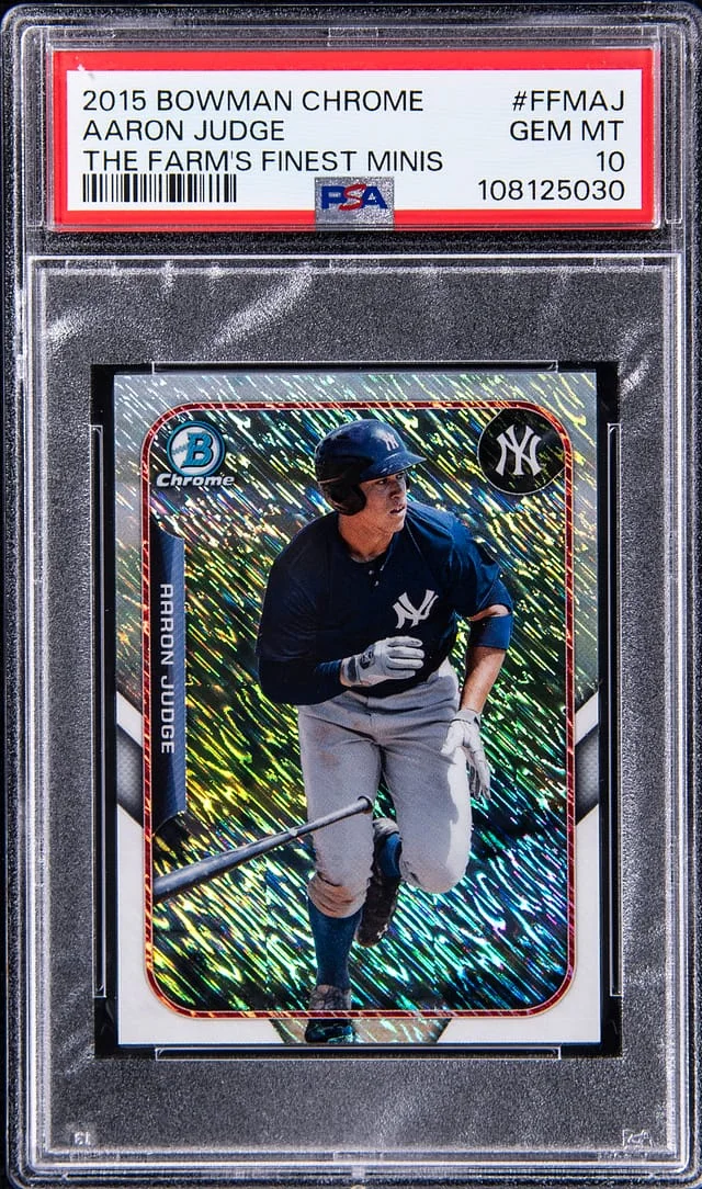 2015 Bowman Chrome Aaron Judge The Farm's Finest Minis #FFM-AJ card image