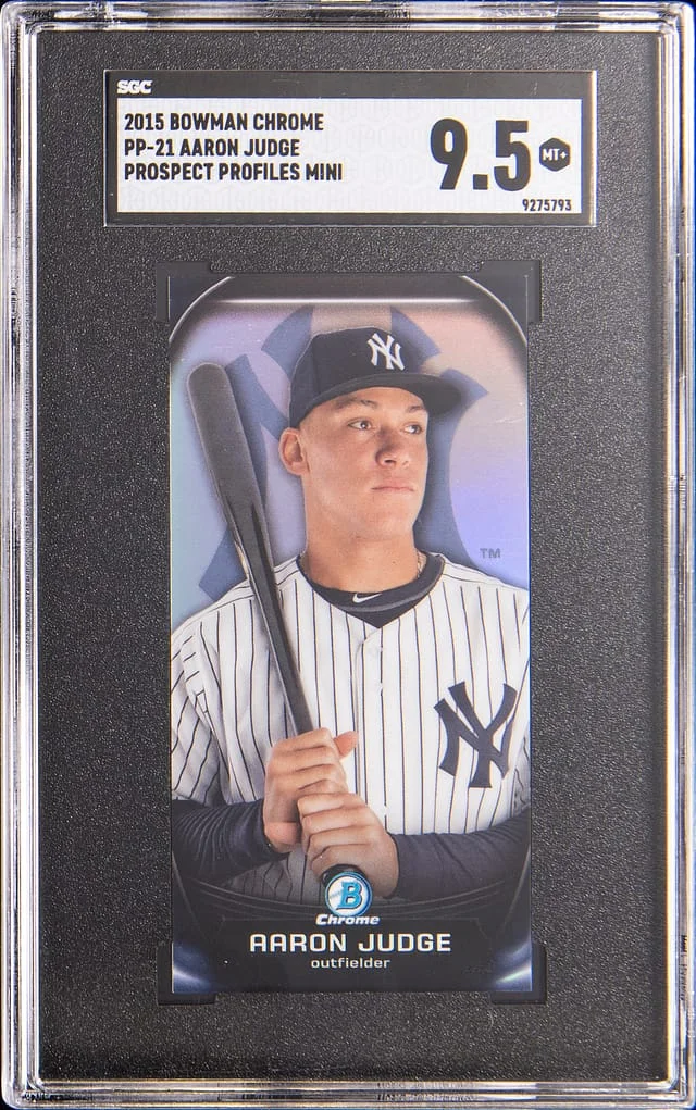2015 Bowman Chrome Aaron Judge Prospect Profiles mini #PP-21 card image
