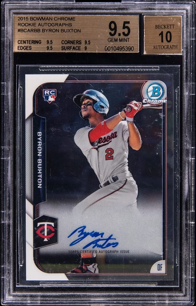 2015 Bowman Chrome Byron Buxton Autograph #BCAR-BB card image