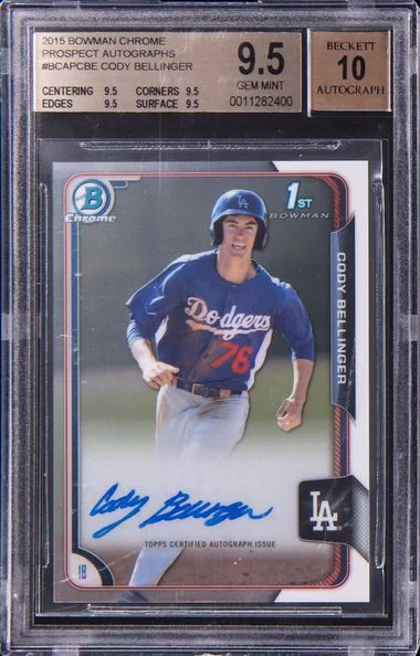 2015 Bowman Chrome Cody Bellinger Prospect Autographs #BCAP-CBE card image