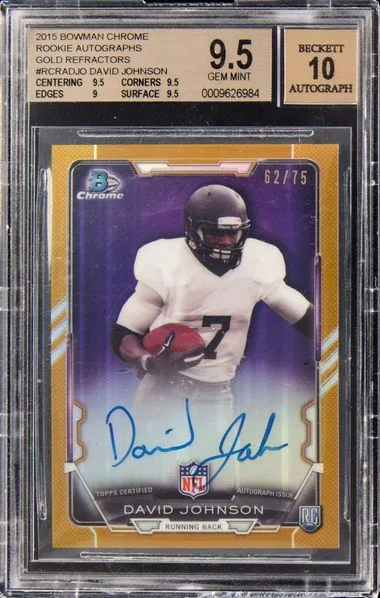 2015 Bowman Chrome David Johnson Refractor Autographs #DJO card image