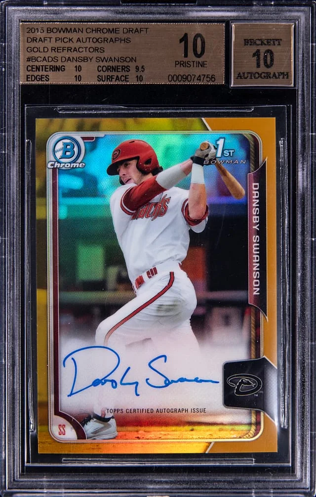 2015 Bowman Chrome Draft Dansby Swanson Pick Autographs #BCADS card image