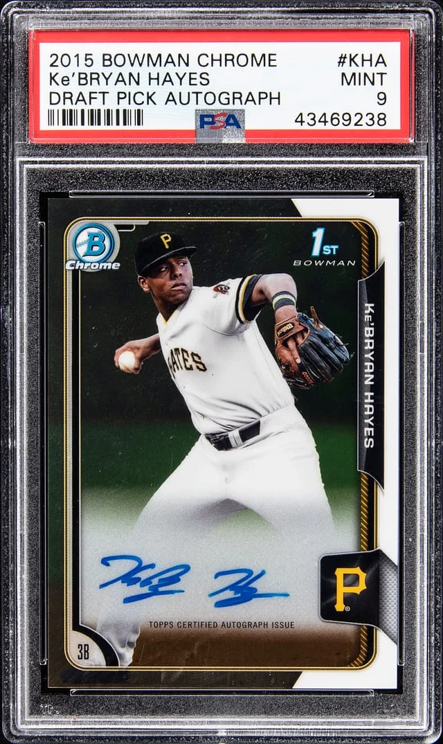 2015 Bowman Chrome Draft Ke'Bryan Hayes Pick Autograph #CDAMW card image