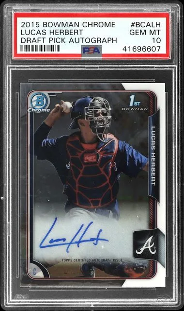 2015 Bowman Chrome Draft Lucas Herbert Pick Autograph #BCA-LH card image