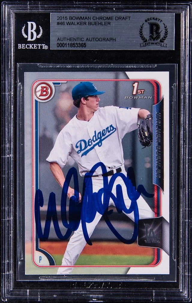 2015 Bowman Chrome Draft Walker Buehler #46 card image