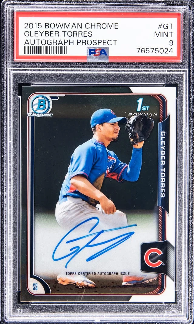 2015 Bowman Chrome Gleyber Torres Prospect Autograph #BCAP-GT card image