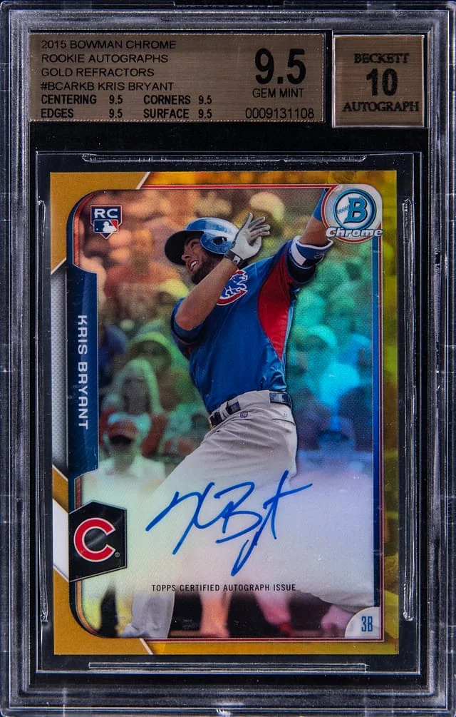 2015 Bowman Chrome Kris Bryant Gold Refractor #BCAR-KB card image
