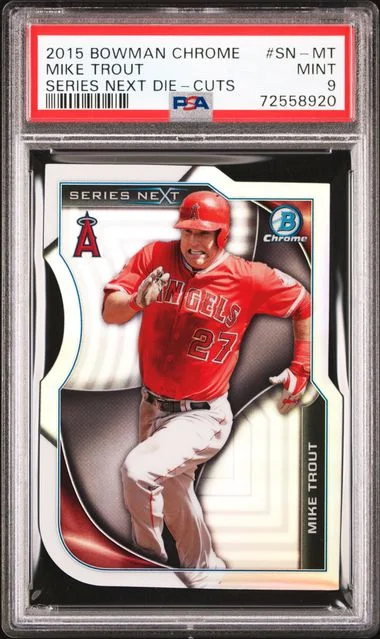 2015 Bowman Chrome Mike Trout Series Next Die-Cuts #SN-MT card image