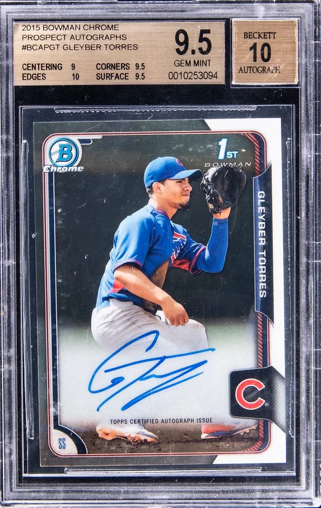 2015 Bowman Chrome Prospects Gleyber Torres Autograph #BCAP-GT card image