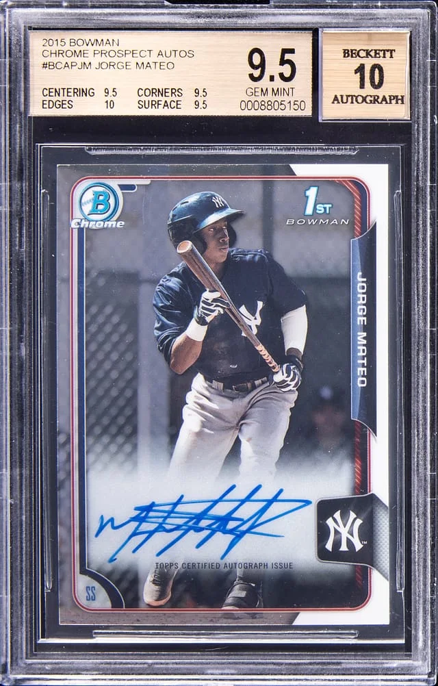 2015 Bowman Chrome Prospects Jorge Mateo Autograph #BCAP-JM card image