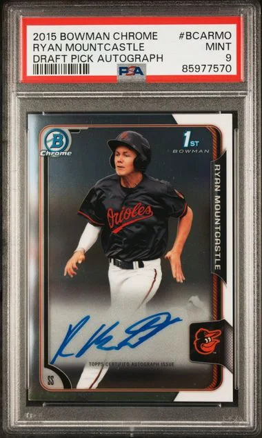 2015 Bowman Chrome Ryan Mountcastle Pick Autograph #BCA-RMO card image