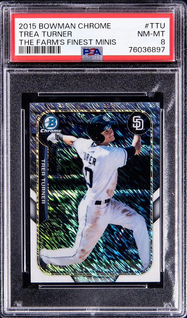 2015 Bowman Chrome Trea Turner The Farm's Finest Mini #TTU card image