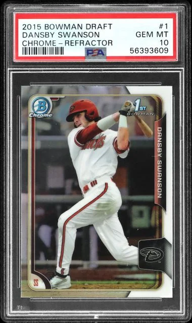 2015 Bowman Draft Dansby Swanson Chrome Refractor #1 card image