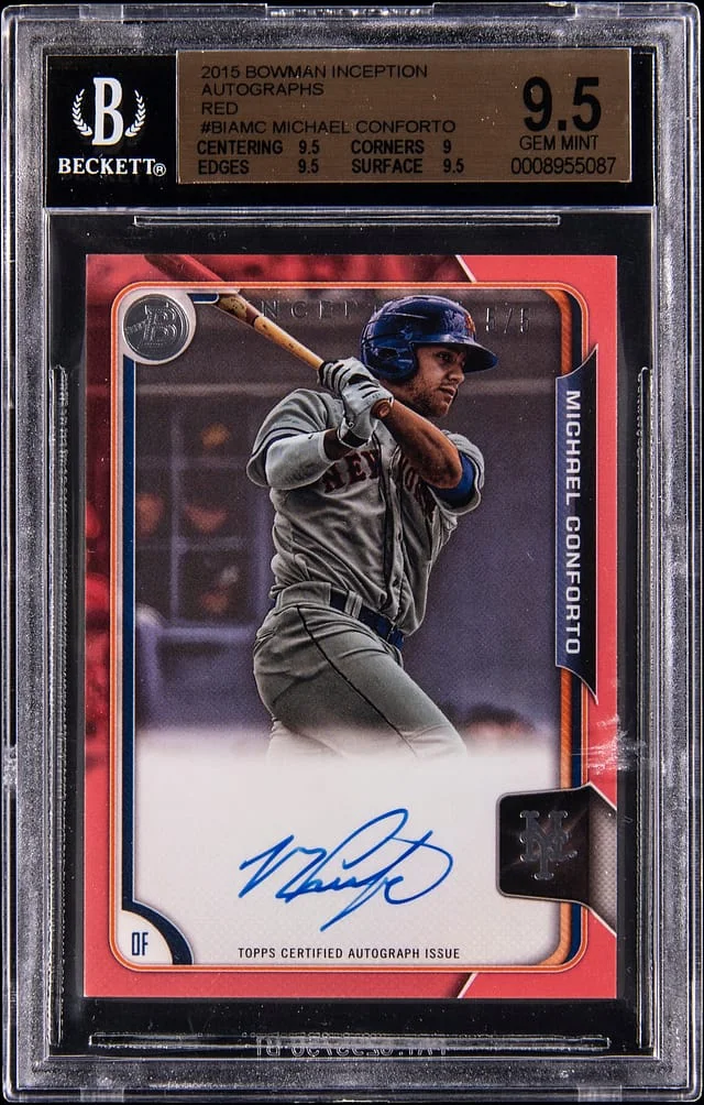 2015 Bowman Michael Conforto Inception Autographs Red #BIA-MC card image