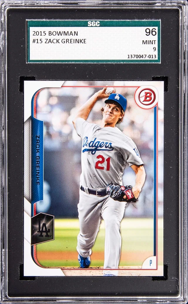 2015 Bowman Zack Greinke #15 card image