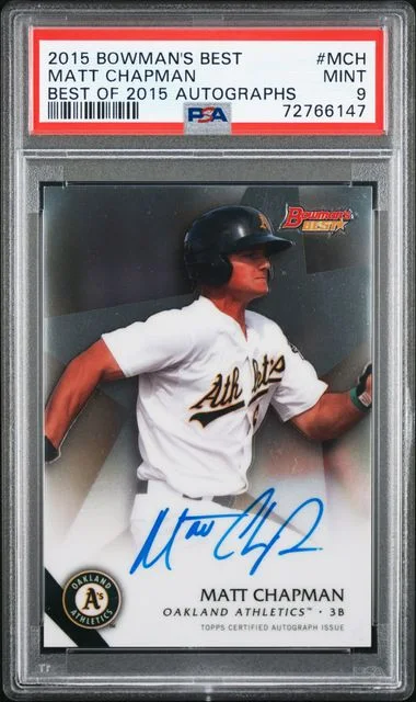 2015 Bowman's Best Matt Chapman Of 2015 Autographs #B15-MCH card image
