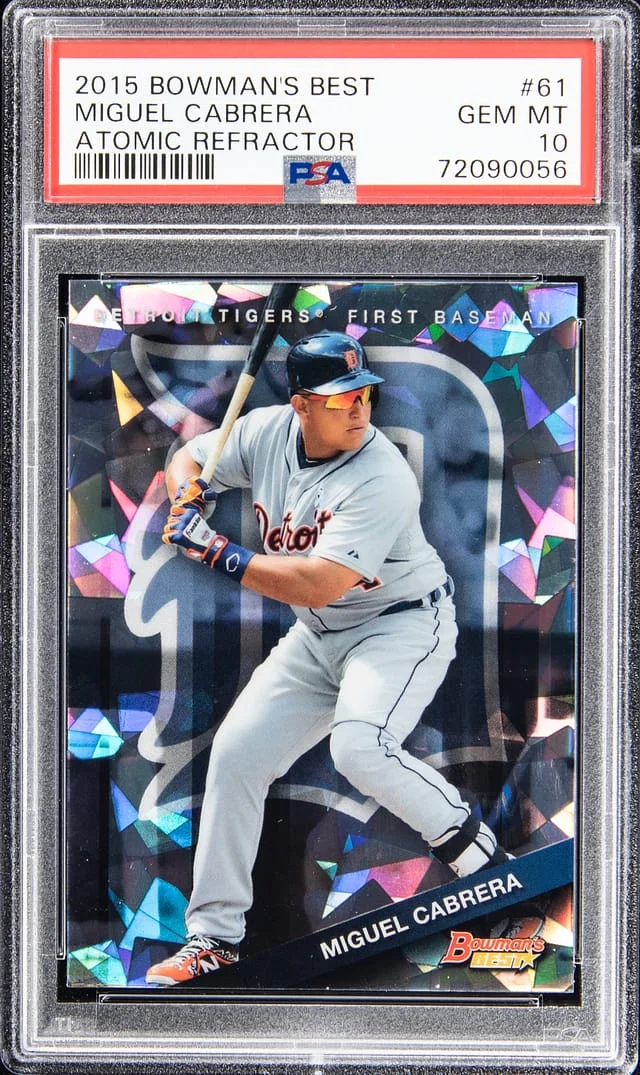 2015 Bowman's Best Miguel Cabrera Atomic Refractor #61 card image