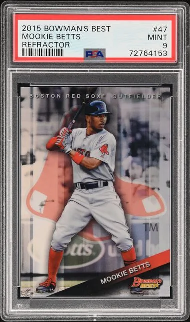2015 Bowman's Best Mookie Betts Refractor #47 card image