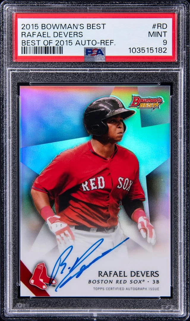 2015 Bowman's Best Rafael Devers of 2015 Autograph Refractor #B15-RD card image