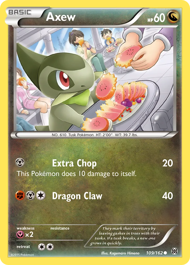 2015 BREAKthrough Axew Common #108/162 Common card image