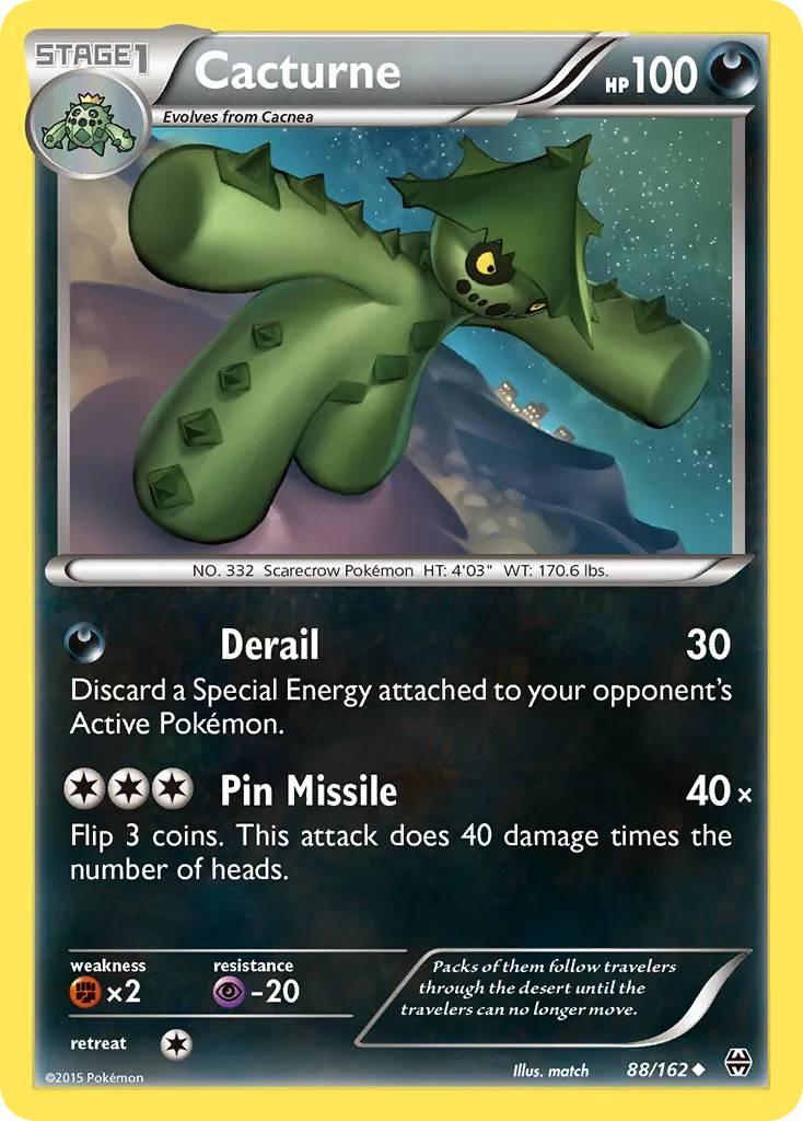 2015 BREAKthrough Cacturne Uncommon #088/162 Uncommon card image