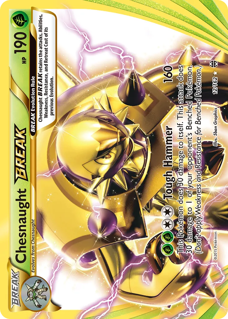 2015 BREAKthrough Chesnaught BREAK Rare BREAK #012/162 Rare BREAK card image