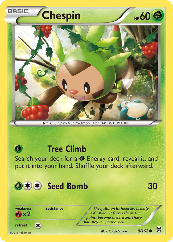 2015 BREAKthrough Chespin #008/162 Common card image