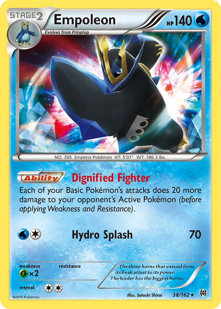 2015 BREAKthrough Empoleon Rare Holo #038/162 Rare Holo card image