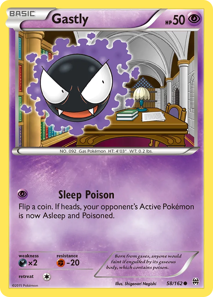 2015 BREAKthrough Gastly Common #058/162 Common card image