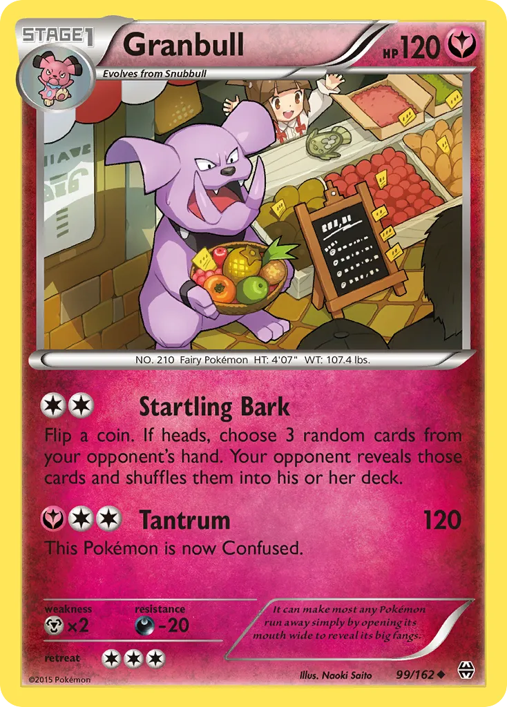 2015 BREAKthrough Granbull Uncommon #099/162 Uncommon card image