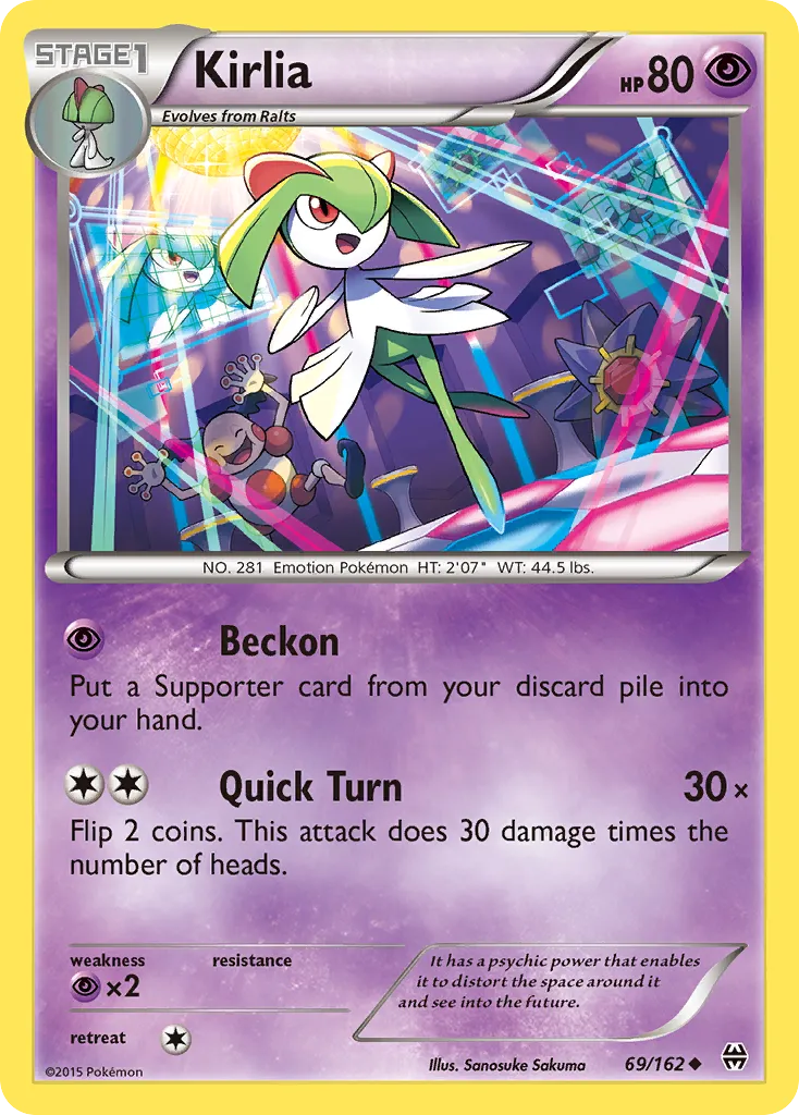2015 BREAKthrough Kirlia Uncommon #069/162 Uncommon card image
