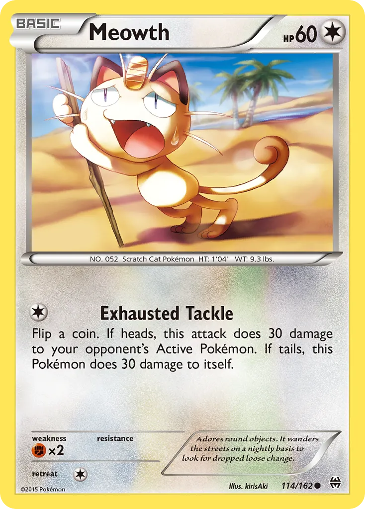 2015 BREAKthrough Meowth Common #114/162 Common card image
