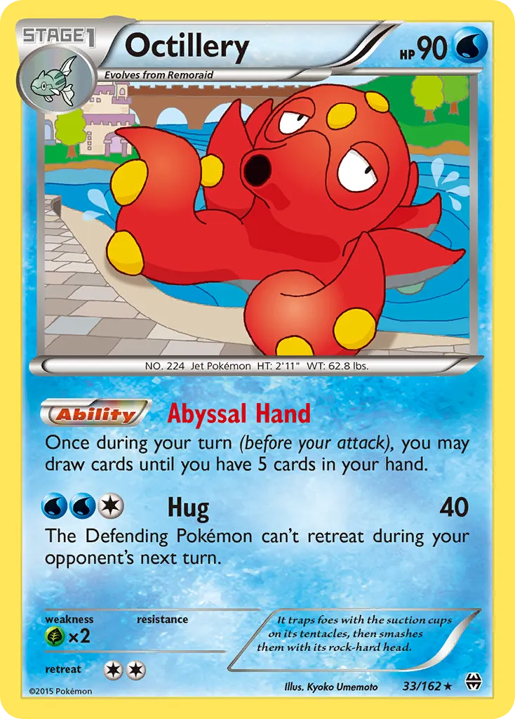 2015 BREAKthrough Octillery #033/162 Rare Holo card image