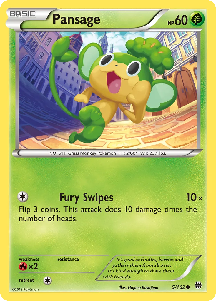 2015 BREAKthrough Pansage Common #005/162 Common card image