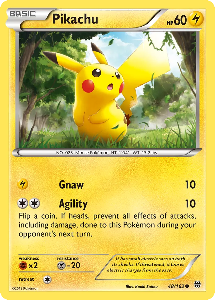 2015 BREAKthrough Pikachu Common #048/162 Common card image