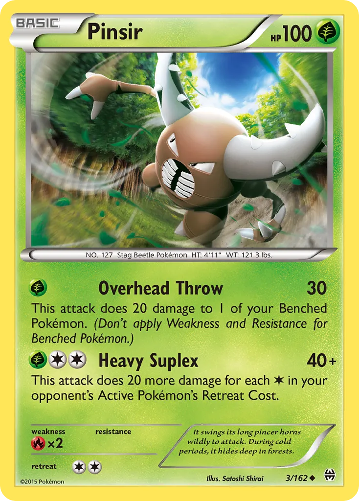 2015 BREAKthrough Pinsir Uncommon #003/162 Uncommon card image
