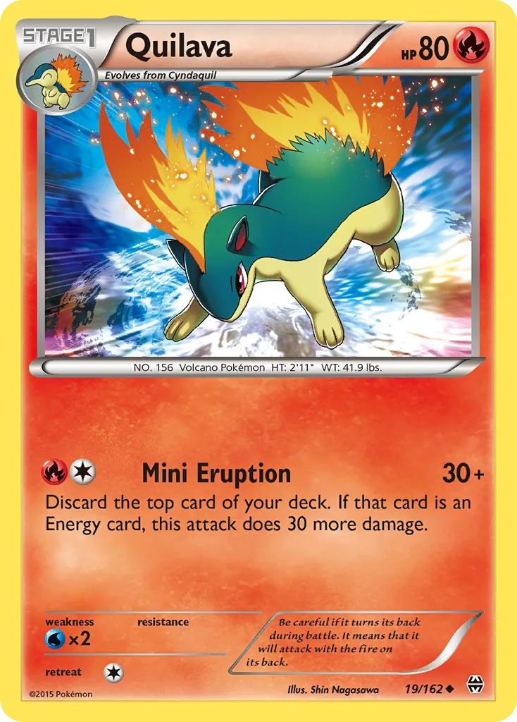 2015 BREAKthrough Quilava Uncommon #019/162 Uncommon card image