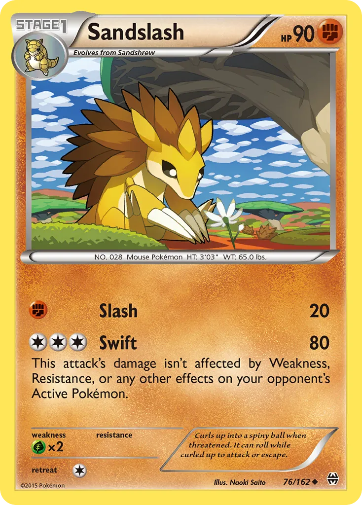 2015 BREAKthrough Sandslash Uncommon #076/162 Uncommon card image