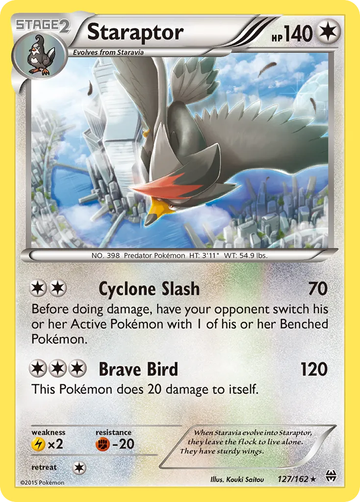 2015 BREAKthrough Staraptor #127/162 Rare card image