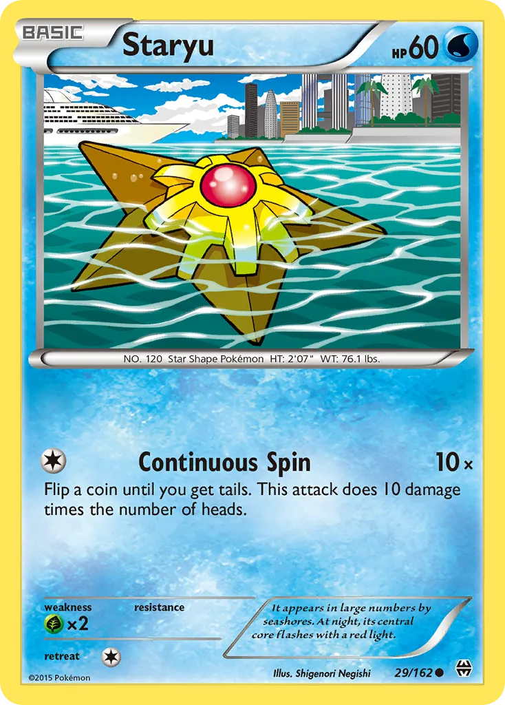 2015 BREAKthrough Staryu Common #029/162 Common card image
